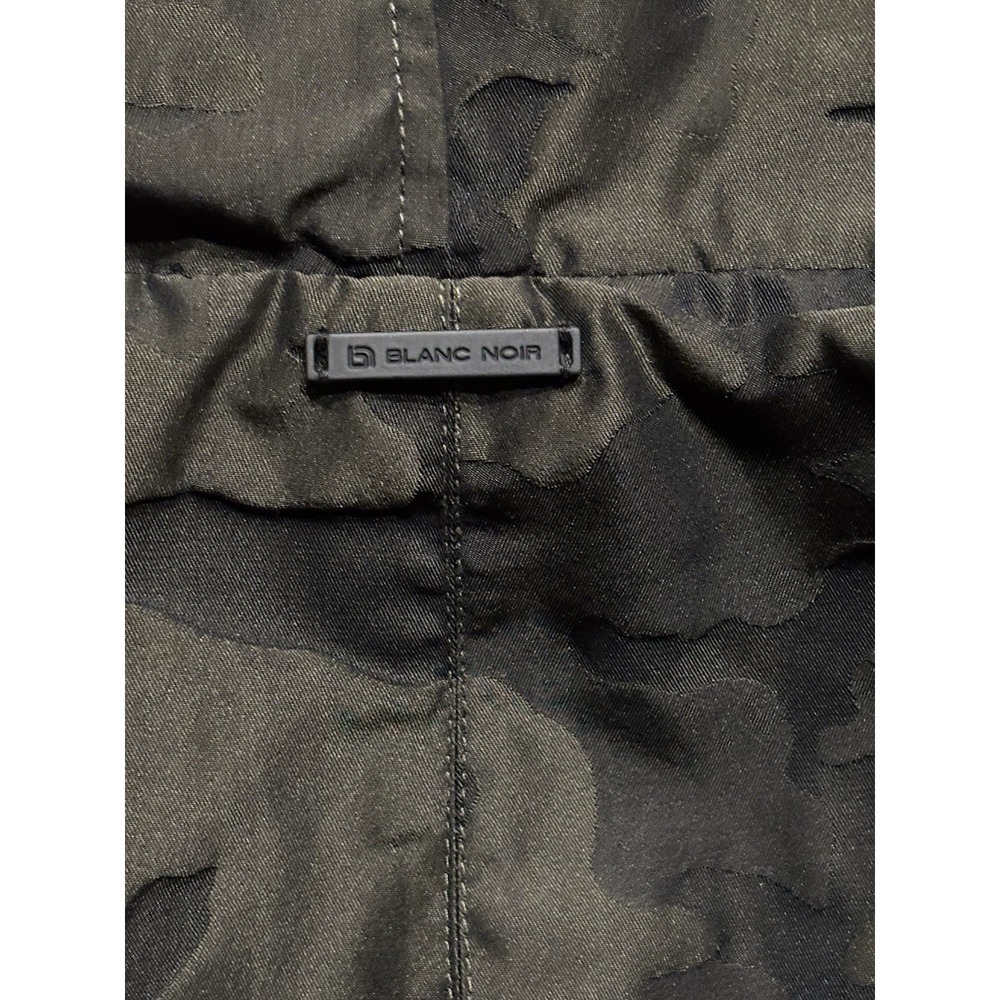 Blanc Noir Camo-Print Hooded Anorak Jacket Large Leather Detail Adjustable Parka - Picture 6 of 7